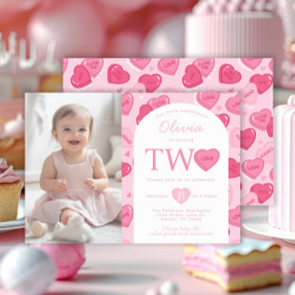 Invitation Fête de la Saint-Valentin Anniversaire Candy