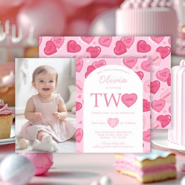 Invitation Fête de la Saint-Valentin Anniversaire Candy (Créateur téléchargé)