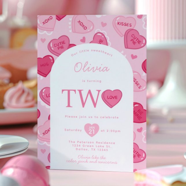 Invitation Fête de la Saint-Valentin Bonbons Anniversaire (Créateur téléchargé)