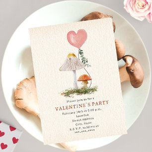 Invitation Fête de la Saint-Valentin Cottagecore Champignon