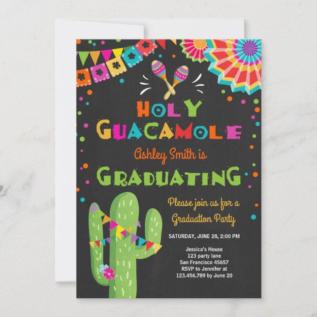 Invitation Fête de la Sainte Guacamole de la Fiesta (Devant)