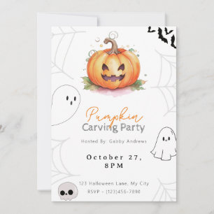 Invitation Fête de la sculpture Citrouille Jack-O'