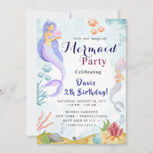 Invitation Fête de la sirène Bash
