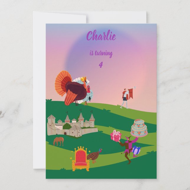 Invitation Fête de la Turquie royale dans le royaume (Devant)