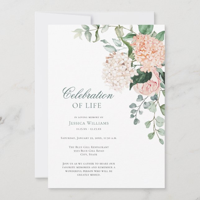 Invitation Fête de la verdure florale de la vie funéraire (Devant)