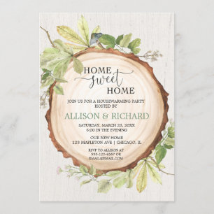 Invitation Fête de la verdure rustique des bois