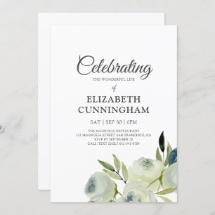 Invitation Fête de la vie Aquarelle Florale Botaniques