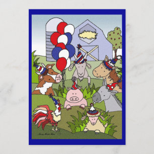 Invitation Fête de la vie dans le pays Americana