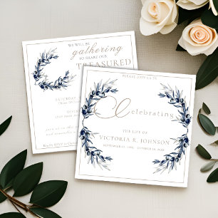 Invitation Fête de la Vie de la Branche de l'Olive aquarelle