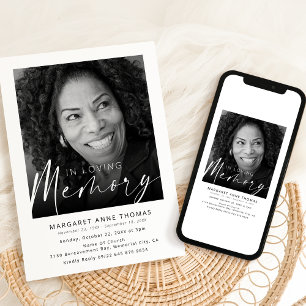 Invitation Fête De La Vie Des Funérailles Modernes