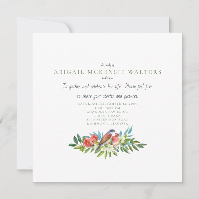 Invitation Fête de la vie des oiseaux funéraires et de la gre (Devant)