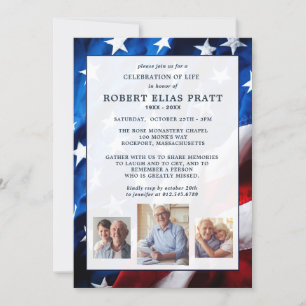 Invitation Fête de la vie Drapeau patriotique Photo