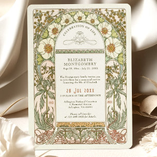 Invitation Fête de la vie en fleurs par Alphonse Mucha