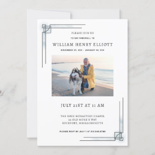 Invitation Fête de la vie Photo Farewell Funeral Service