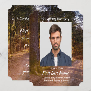 Invitation Fête de la vie Service Forest Trail Walk
