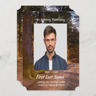 Invitation Fête de la vie Service Forest Trail Walk