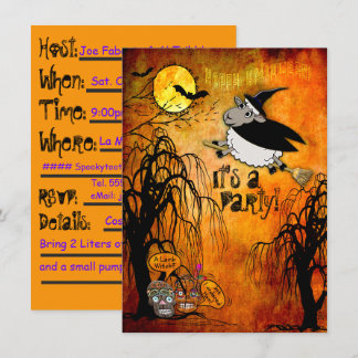 Invitation Fête de l'agneau d'Halloween (Personnalisée)