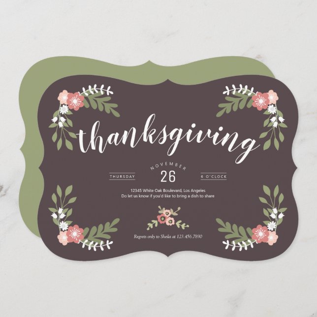 Invitation Fête de l'Amabilité Florale (Devant / Derrière)