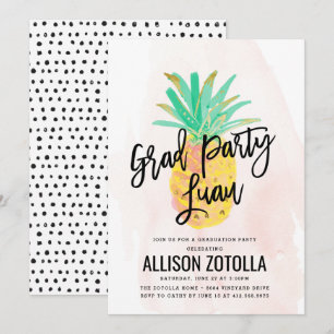 Invitation Fête de l'ananas Tropical Luau
