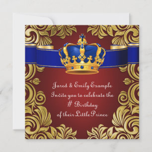 Invitation Fête de l'anniversaire de la Couronne royale