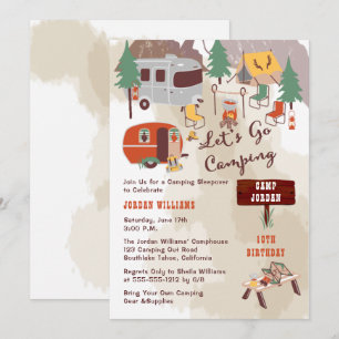 Invitation Fête de l'Anniversaire du Camping