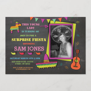 Invitation Fête de l'Anniversaire Mexique Mexique Mexique Mex