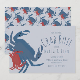 Invitation Fête de l'ébullition de crabe Anniversaire Dîner C