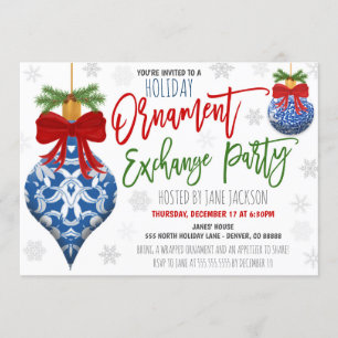 Invitation Fête de l'échange d'ornement