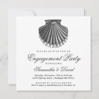 Invitation Fête de l'engagement sur la plage Charbon