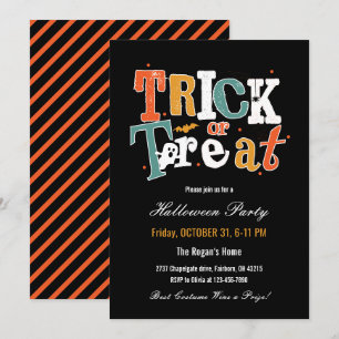 Invitation Fête de l'Halloween