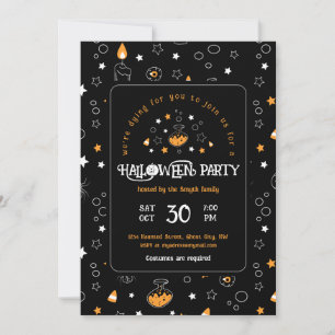 Invitation fête de l'halloween
