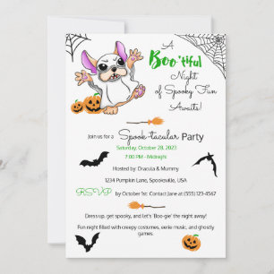 Invitation Fête de l'Halloween citrouille