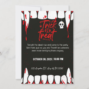 Invitation Fête de l'halloween foncé