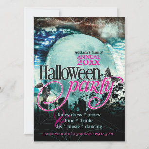 Invitation Fête de l'Halloween sur le thème de la Fée aux Ail