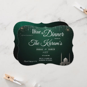 Invitation Fête de l'Iftar du Ramadan à la Mosquée Verte Élég