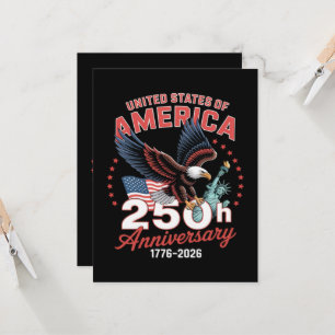 Invitation Fête de l'indépendance 250e anniversaire USA Patri