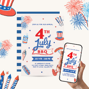 Invitation Fête de l'Indépendance 4 juillet BBQ