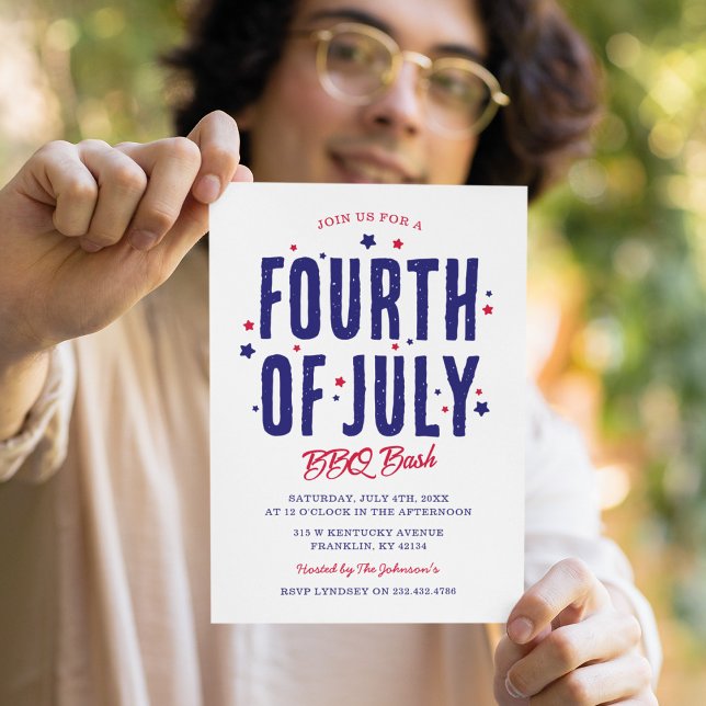 Invitation Fête de l'Indépendance du 14 juillet BBQ (Créateur téléchargé)