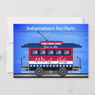 Invitation Fête de l'indépendance du 4 juillet BBQ Feux d'art