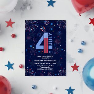 Invitation Fête de l'Indépendance feux de 4 juillet
