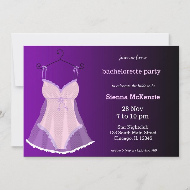 Invitation Fête de lingerie (Devant)