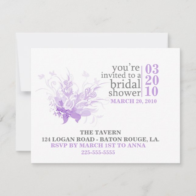 Invitation Fête de l'mariée (Devant)