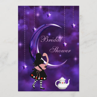 Invitation Fête de l'mariée Alice et Flamant rose Purple Moon