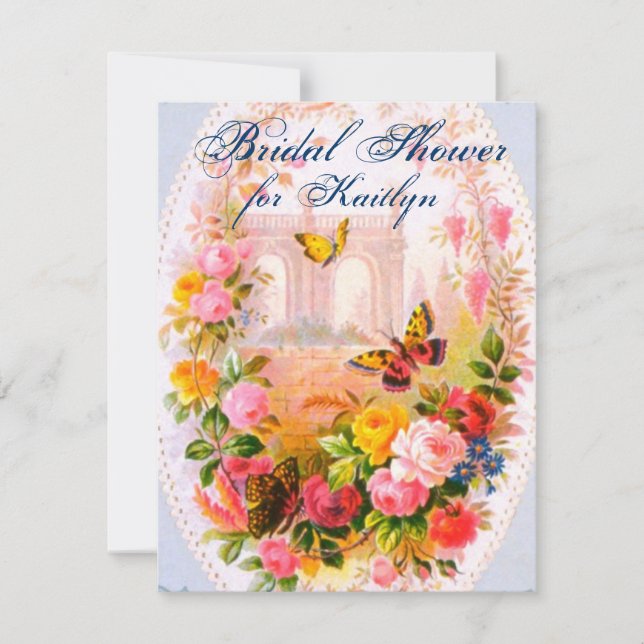 Invitation Fête de l'mariée de jardin Vintage (Devant)