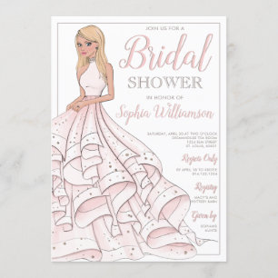 Invitation Fête de l'mariée de la mariée Parties scintillant