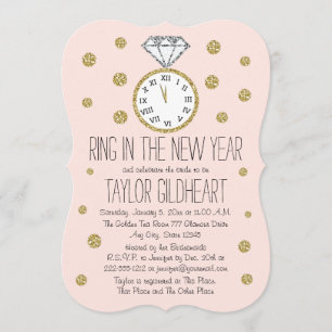 Invitation Fête de l'mariée de la Saint-Sylvestre de l'anse D