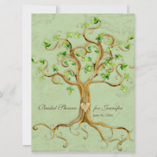 Invitation Fête de l'mariée de l'âge des racines d'arbre de S