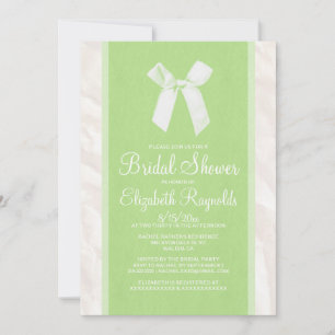 Invitation Fête de l'mariée de linge de lit Vintage Lime Gree