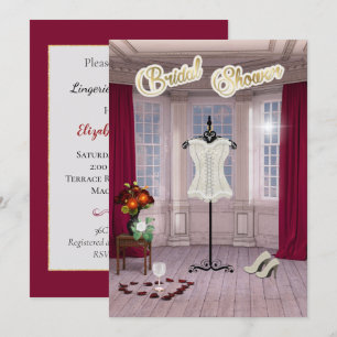 Invitation Fête de l'mariée de lingerie