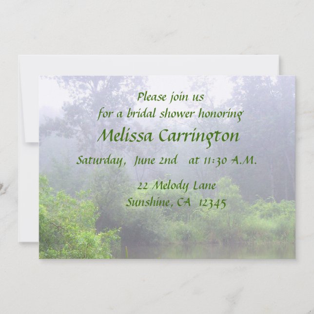 Invitation Fête de l'mariée de Misty Pond (Devant)